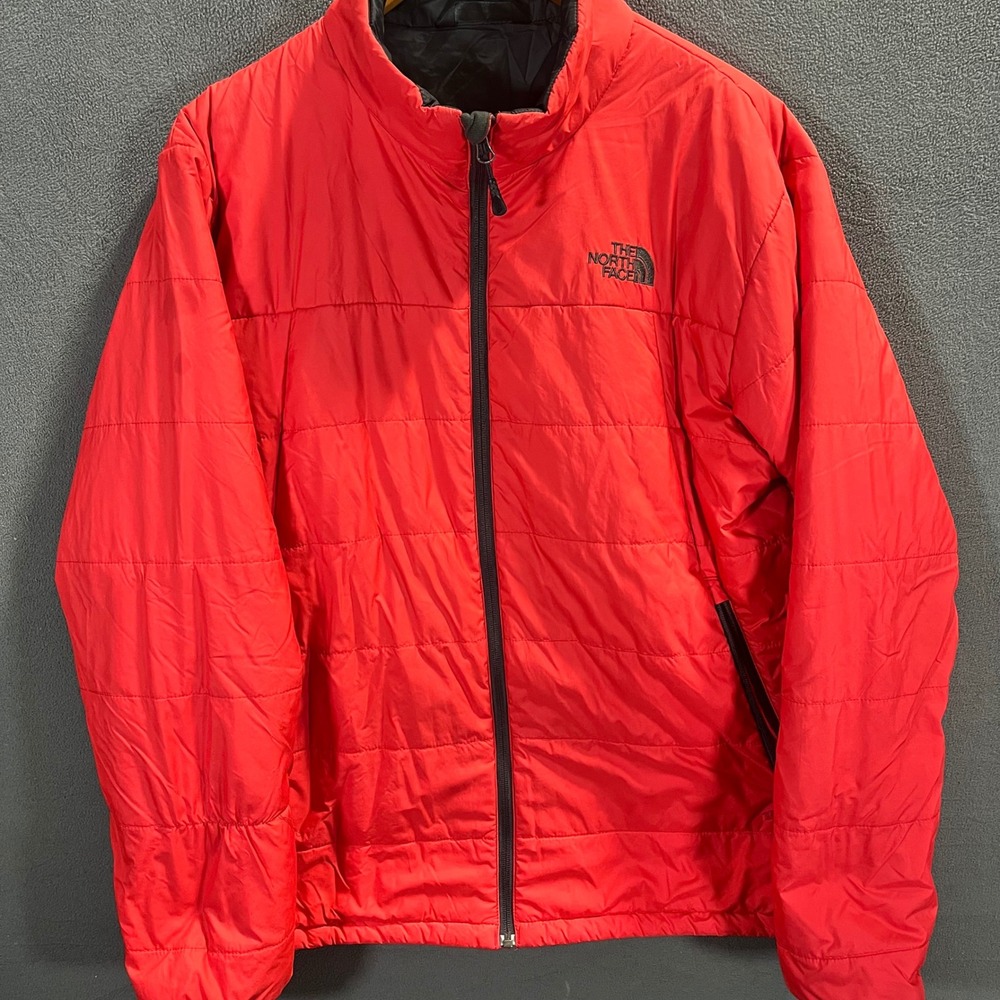 The North Face Mens Red Insulated Puffer Jacket Full Zip Size Large